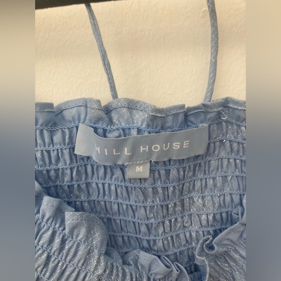 Hill House The Athena Nap Dress - Light Blue Glitter Check - sz M - Picture 4 of 6